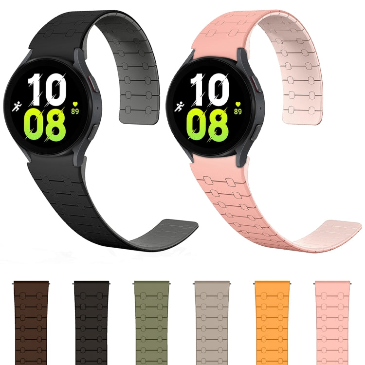 สายรัดนาฬิกาซิลิโคนแม่เหล็กสองสีแบบห่วง สำหรับ Samsung Galaxy Watch 6 / 5 / 4