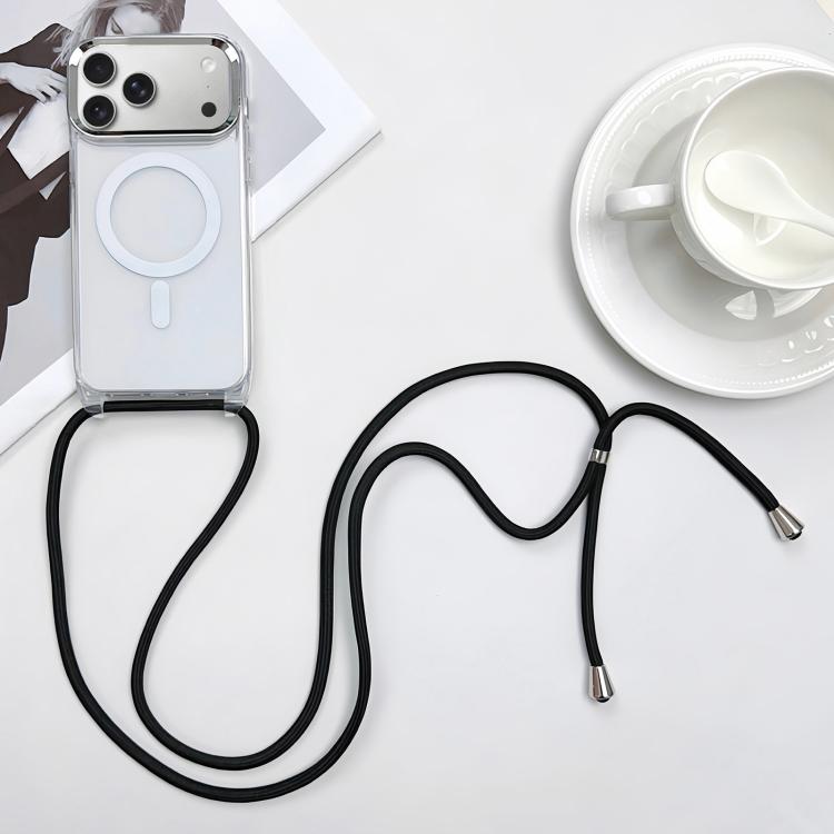 เคสโทรศัพท์ PC + TPU แบบแม่เหล็ก MagSafe พร้อมสายคล้อง สำหรับ iPhone 17e / 16e, สำหรับ iPhone 17 Pro Max, สำหรับ iPhone 17 Pro, สำหรับ iPhone 17