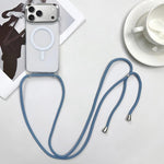 เคสโทรศัพท์ PC + TPU แบบแม่เหล็ก MagSafe พร้อมสายคล้อง สำหรับ iPhone 17e / 16e, สำหรับ iPhone 17 Pro Max, สำหรับ iPhone 17 Pro, สำหรับ iPhone 17
