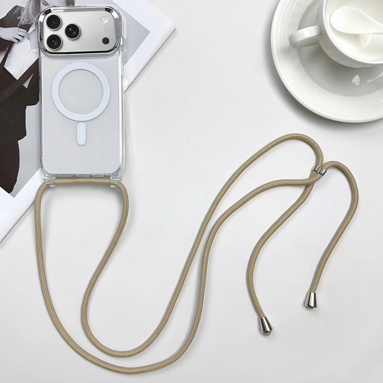 เคสโทรศัพท์ PC + TPU แบบแม่เหล็ก MagSafe พร้อมสายคล้อง สำหรับ iPhone 17e / 16e, สำหรับ iPhone 17 Pro Max, สำหรับ iPhone 17 Pro, สำหรับ iPhone 17