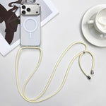 เคสโทรศัพท์ PC + TPU แบบแม่เหล็ก MagSafe พร้อมสายคล้อง สำหรับ iPhone 17e / 16e, สำหรับ iPhone 17 Pro Max, สำหรับ iPhone 17 Pro, สำหรับ iPhone 17