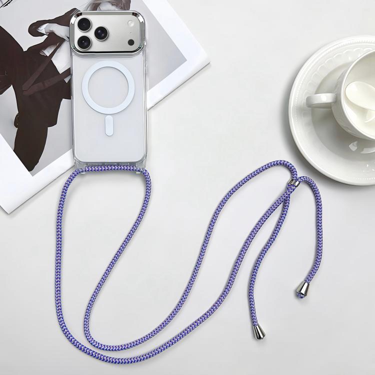 เคสโทรศัพท์ PC + TPU แบบแม่เหล็ก MagSafe พร้อมสายคล้อง สำหรับ iPhone 17e / 16e, สำหรับ iPhone 17 Pro Max, สำหรับ iPhone 17 Pro, สำหรับ iPhone 17