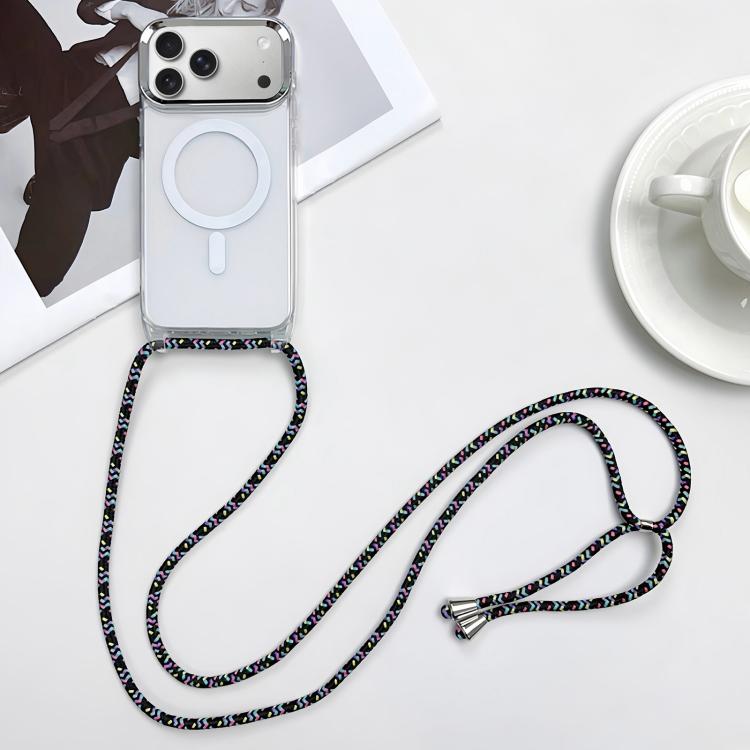 เคสโทรศัพท์ PC + TPU แบบแม่เหล็ก MagSafe พร้อมสายคล้อง สำหรับ iPhone 17e / 16e, สำหรับ iPhone 17 Pro Max, สำหรับ iPhone 17 Pro, สำหรับ iPhone 17