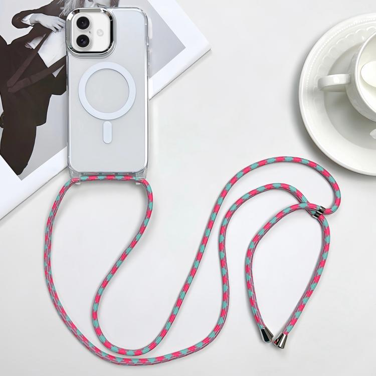 เคสโทรศัพท์ PC + TPU แบบแม่เหล็ก MagSafe พร้อมสายคล้อง สำหรับ iPhone 17e / 16e, สำหรับ iPhone 17 Pro Max, สำหรับ iPhone 17 Pro, สำหรับ iPhone 17