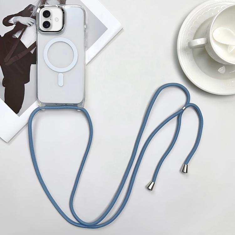 เคสโทรศัพท์ PC + TPU แบบแม่เหล็ก MagSafe พร้อมสายคล้อง สำหรับ iPhone 17e / 16e, สำหรับ iPhone 17 Pro Max, สำหรับ iPhone 17 Pro, สำหรับ iPhone 17