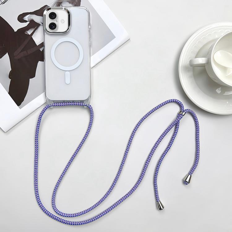 เคสโทรศัพท์ PC + TPU แบบแม่เหล็ก MagSafe พร้อมสายคล้อง สำหรับ iPhone 17e / 16e, สำหรับ iPhone 17 Pro Max, สำหรับ iPhone 17 Pro, สำหรับ iPhone 17