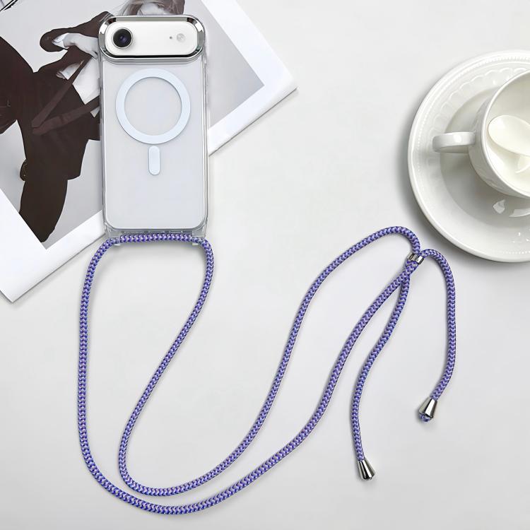 เคสโทรศัพท์ PC + TPU แบบแม่เหล็ก MagSafe พร้อมสายคล้อง สำหรับ iPhone Air, สำหรับ iPhone 16 Pro Max, สำหรับ iPhone 16 Pro, สำหรับ iPhone 16 Plus