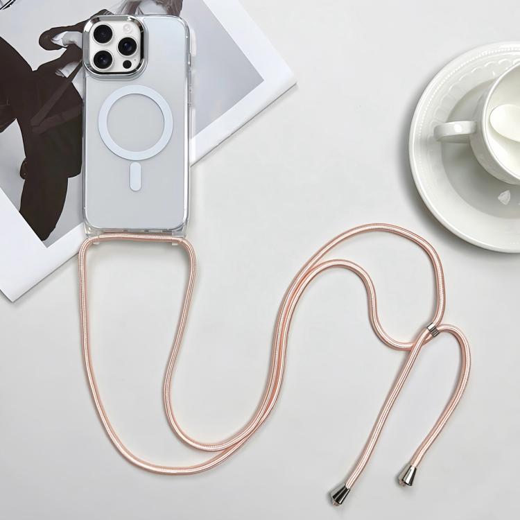 เคสโทรศัพท์ PC + TPU แบบแม่เหล็ก MagSafe พร้อมสายคล้อง สำหรับ iPhone Air, สำหรับ iPhone 16 Pro Max, สำหรับ iPhone 16 Pro, สำหรับ iPhone 16 Plus