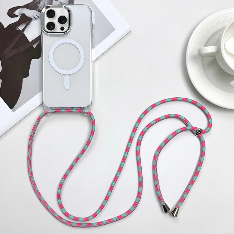 เคสโทรศัพท์ PC + TPU แบบแม่เหล็ก MagSafe พร้อมสายคล้อง สำหรับ iPhone Air, สำหรับ iPhone 16 Pro Max, สำหรับ iPhone 16 Pro, สำหรับ iPhone 16 Plus