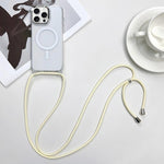 เคสโทรศัพท์ PC + TPU แบบแม่เหล็ก MagSafe พร้อมสายคล้อง สำหรับ iPhone Air, สำหรับ iPhone 16 Pro Max, สำหรับ iPhone 16 Pro, สำหรับ iPhone 16 Plus