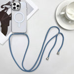 เคสโทรศัพท์ PC + TPU แบบแม่เหล็ก MagSafe พร้อมสายคล้อง สำหรับ iPhone Air, สำหรับ iPhone 16 Pro Max, สำหรับ iPhone 16 Pro, สำหรับ iPhone 16 Plus