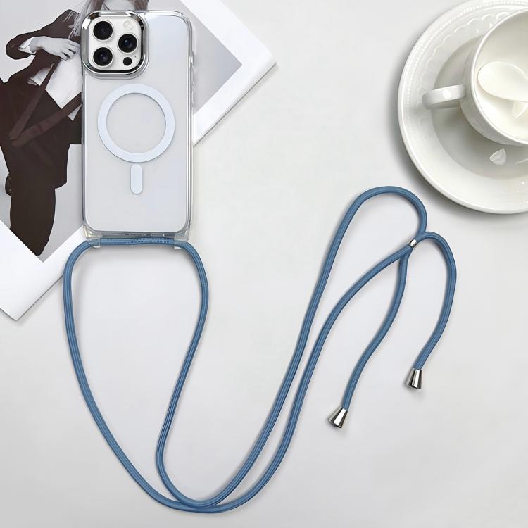 เคสโทรศัพท์ PC + TPU แบบแม่เหล็ก MagSafe พร้อมสายคล้อง สำหรับ iPhone Air, สำหรับ iPhone 16 Pro Max, สำหรับ iPhone 16 Pro, สำหรับ iPhone 16 Plus