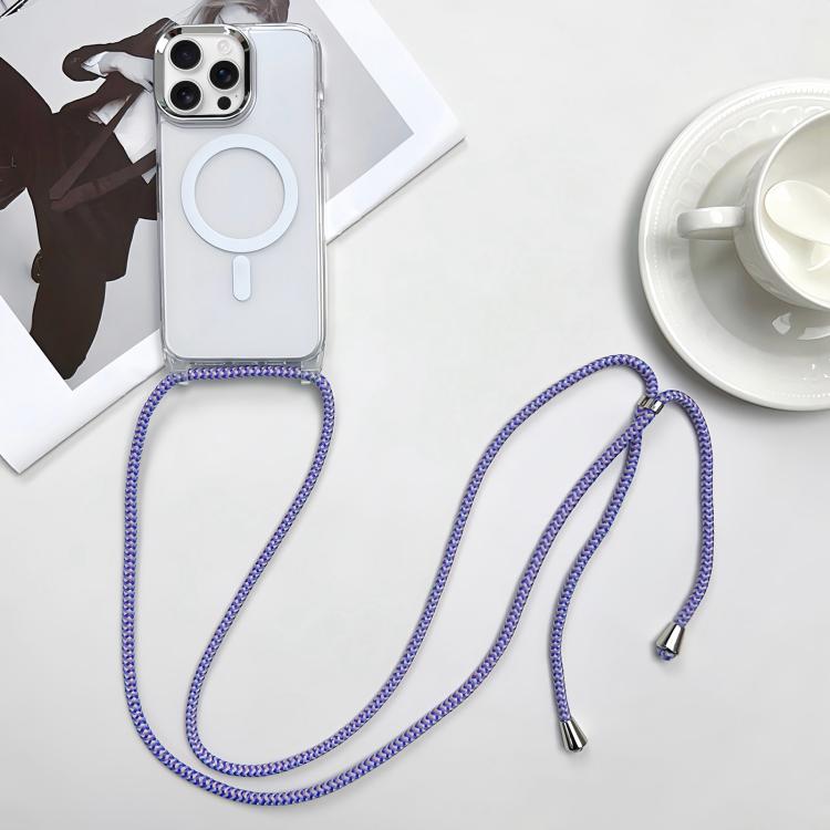 เคสโทรศัพท์ PC + TPU แบบแม่เหล็ก MagSafe พร้อมสายคล้อง สำหรับ iPhone Air, สำหรับ iPhone 16 Pro Max, สำหรับ iPhone 16 Pro, สำหรับ iPhone 16 Plus