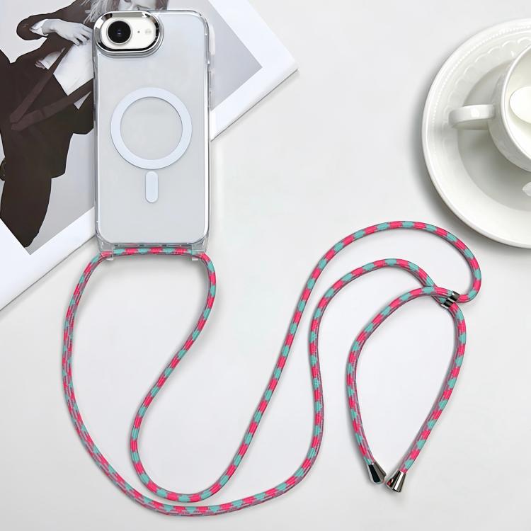 เคสโทรศัพท์ PC + TPU แบบแม่เหล็ก MagSafe พร้อมสายคล้อง สำหรับ iPhone 17e / 16e, สำหรับ iPhone 17 Pro Max, สำหรับ iPhone 17 Pro, สำหรับ iPhone 17