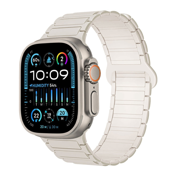 สายรัดนาฬิกาซิลิโคนแม่เหล็กรูปตัว I สำหรับ Apple Watch SE 2023 ขนาด 44 มม. สำหรับ Apple Watch SE 2023 ขนาด 40 มม. สำหรับ Apple Watch Ultra 2 ขนาด 49 มม.