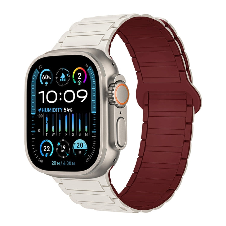 สายรัดนาฬิกาซิลิโคนแม่เหล็กรูปตัว I สำหรับ Apple Watch SE 2023 ขนาด 44 มม. สำหรับ Apple Watch SE 2023 ขนาด 40 มม. สำหรับ Apple Watch Ultra 2 ขนาด 49 มม.