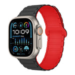 สายรัดนาฬิกาซิลิโคนแม่เหล็กรูปตัว I สำหรับ Apple Watch SE 2023 ขนาด 44 มม. สำหรับ Apple Watch SE 2023 ขนาด 40 มม. สำหรับ Apple Watch Ultra 2 ขนาด 49 มม.