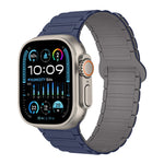 สายรัดนาฬิกาซิลิโคนแม่เหล็กรูปตัว I สำหรับ Apple Watch SE 2023 ขนาด 44 มม. สำหรับ Apple Watch SE 2023 ขนาด 40 มม. สำหรับ Apple Watch Ultra 2 ขนาด 49 มม.