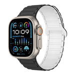 สายรัดนาฬิกาซิลิโคนแม่เหล็กรูปตัว I สำหรับ Apple Watch SE 2023 ขนาด 44 มม. สำหรับ Apple Watch SE 2023 ขนาด 40 มม. สำหรับ Apple Watch Ultra 2 ขนาด 49 มม.