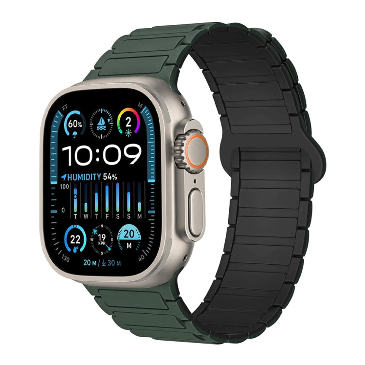 สายรัดนาฬิกาซิลิโคนแม่เหล็กรูปตัว I สำหรับ Apple Watch SE 2023 ขนาด 44 มม. สำหรับ Apple Watch SE 2023 ขนาด 40 มม. สำหรับ Apple Watch Ultra 2 ขนาด 49 มม.