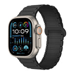สายรัดนาฬิกาซิลิโคนแม่เหล็กรูปตัว I สำหรับ Apple Watch Series 9 ขนาด 45 มม. สำหรับ Apple Watch Series 9 ขนาด 41 มม. สำหรับ Apple Watch Ultra ขนาด 49 มม.