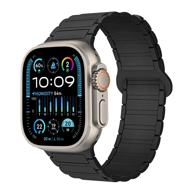 สายรัดนาฬิกาซิลิโคนแม่เหล็กรูปตัว I สำหรับ Apple Watch Series 9 ขนาด 45 มม. สำหรับ Apple Watch Series 9 ขนาด 41 มม. สำหรับ Apple Watch Ultra ขนาด 49 มม.