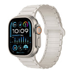 สายรัดนาฬิกาซิลิโคนแม่เหล็กรูปตัว I สำหรับ Apple Watch Series 9 ขนาด 45 มม. สำหรับ Apple Watch Series 9 ขนาด 41 มม. สำหรับ Apple Watch Ultra ขนาด 49 มม.