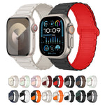 สายรัดนาฬิกาซิลิโคนแม่เหล็กรูปตัว I สำหรับ Apple Watch SE 2023 ขนาด 44 มม. สำหรับ Apple Watch SE 2023 ขนาด 40 มม. สำหรับ Apple Watch Ultra 2 ขนาด 49 มม.