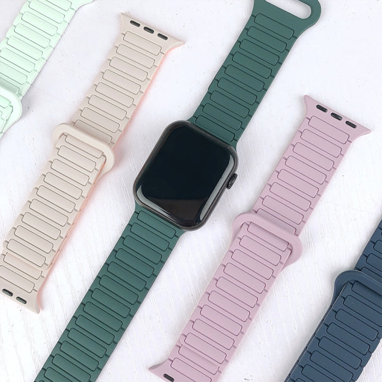 สายรัดนาฬิกาซิลิโคนแม่เหล็กรูปตัว I สำหรับ Apple Watch SE 2023 ขนาด 44 มม. สำหรับ Apple Watch SE 2023 ขนาด 40 มม. สำหรับ Apple Watch Ultra 2 ขนาด 49 มม.