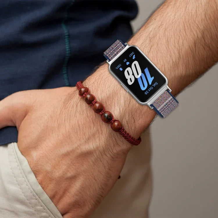 สายรัดนาฬิกาแบบตีนตุ๊กแกไนลอน สำหรับ Samsung Galaxy Fit 3
