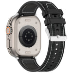 สายซิลิโคนถักไนลอนไฮบริดพร้อมบัคเคิลธรรมดา สำหรับ Apple Watch 42 มม., สำหรับ Apple Watch 38 มม.