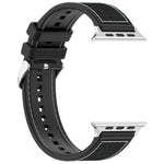สายซิลิโคนถักไนลอนไฮบริดพร้อมบัคเคิลธรรมดา สำหรับ Apple Watch 42 มม., สำหรับ Apple Watch 38 มม.