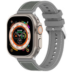 สายซิลิโคนถักไนลอนไฮบริดพร้อมบัคเคิลธรรมดา สำหรับ Apple Watch 42 มม., สำหรับ Apple Watch 38 มม.