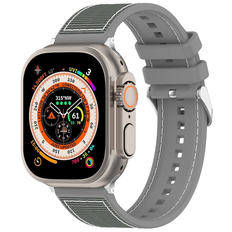สายซิลิโคนถักไนลอนไฮบริดพร้อมบัคเคิลธรรมดา สำหรับ Apple Watch 42 มม., สำหรับ Apple Watch 38 มม.