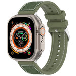 สายซิลิโคนถักไนลอนไฮบริดพร้อมบัคเคิลธรรมดา สำหรับ Apple Watch 42 มม., สำหรับ Apple Watch 38 มม.