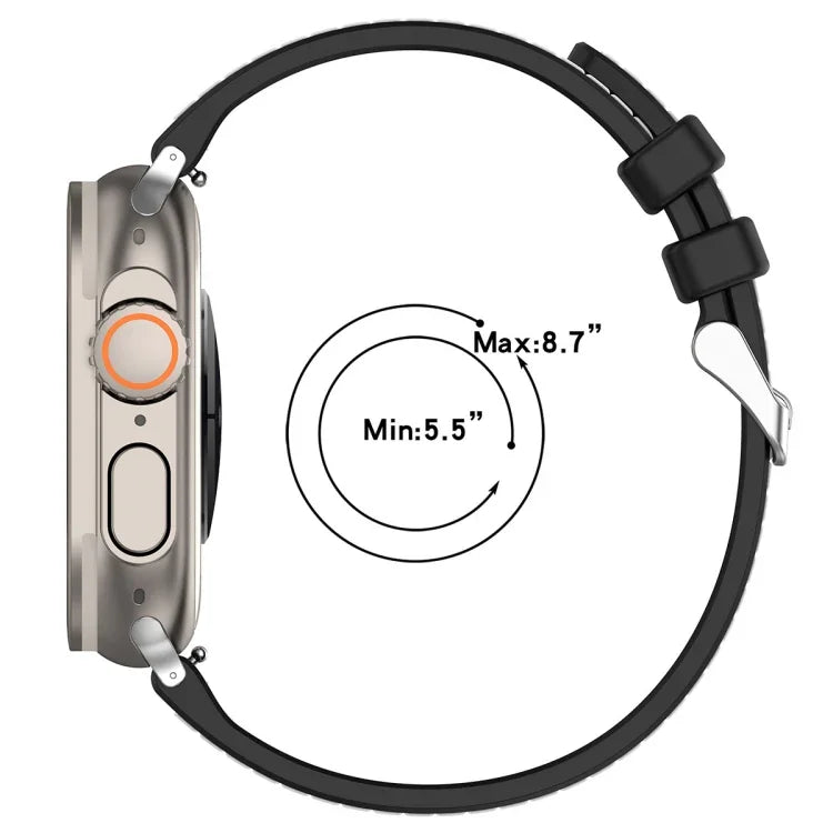 Ordinary Buckle Hybrid Nylon Braid Silicone Watch Band, For Apple Watch 42mm, For Apple Watch 38mm