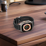 Ordinary Buckle Hybrid Nylon Braid Silicone Watch Band, For Apple Watch 42mm, For Apple Watch 38mm