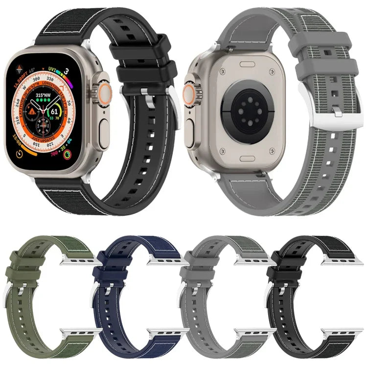 สายซิลิโคนถักไนลอนไฮบริดพร้อมบัคเคิลอย่างเป็นทางการ สำหรับ Apple Watch 42 มม., สำหรับ Apple Watch 38 มม.