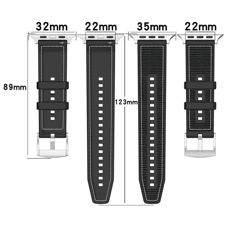 สายซิลิโคนถักไนลอนไฮบริดพร้อมบัคเคิลอย่างเป็นทางการ สำหรับ Apple Watch 42 มม., สำหรับ Apple Watch 38 มม.