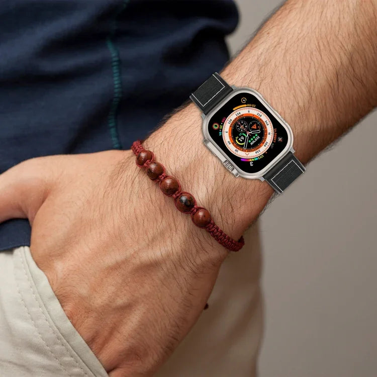 สายซิลิโคนถักไนลอนไฮบริดพร้อมบัคเคิลอย่างเป็นทางการ สำหรับ Apple Watch 42 มม., สำหรับ Apple Watch 38 มม.