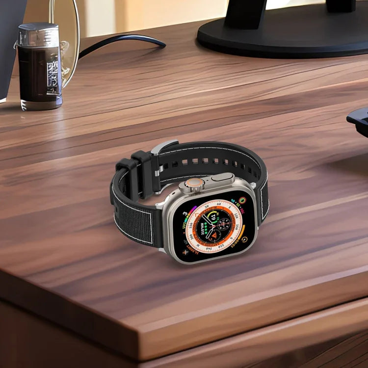 สายซิลิโคนถักไนลอนไฮบริดพร้อมบัคเคิลอย่างเป็นทางการ สำหรับ Apple Watch 42 มม., สำหรับ Apple Watch 38 มม.