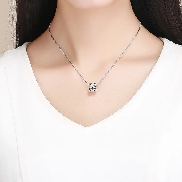 ลูกปัดหนูแฮมสเตอร์ตัวน้อยเงินสเตอร์ลิง S925 อุปกรณ์สร้อยข้อมือสร้อยคอ DIY