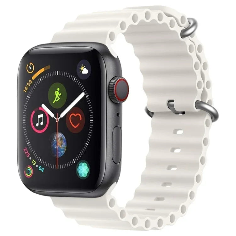 สายซิลิโคน ZGA Ocean สำหรับ Apple Watch Series 4 44 มม., สำหรับ Apple Watch Series 3 42 มม., สำหรับ Apple Watch Series 2 42 มม., สำหรับ Apple Watch 42 มม.