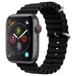 สายซิลิโคน ZGA Ocean สำหรับ Apple Watch Series 4 44 มม., สำหรับ Apple Watch Series 3 42 มม., สำหรับ Apple Watch Series 2 42 มม., สำหรับ Apple Watch 42 มม.