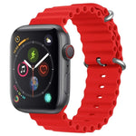 สายซิลิโคน ZGA Ocean สำหรับ Apple Watch Series 4 44 มม., สำหรับ Apple Watch Series 3 42 มม., สำหรับ Apple Watch Series 2 42 มม., สำหรับ Apple Watch 42 มม.