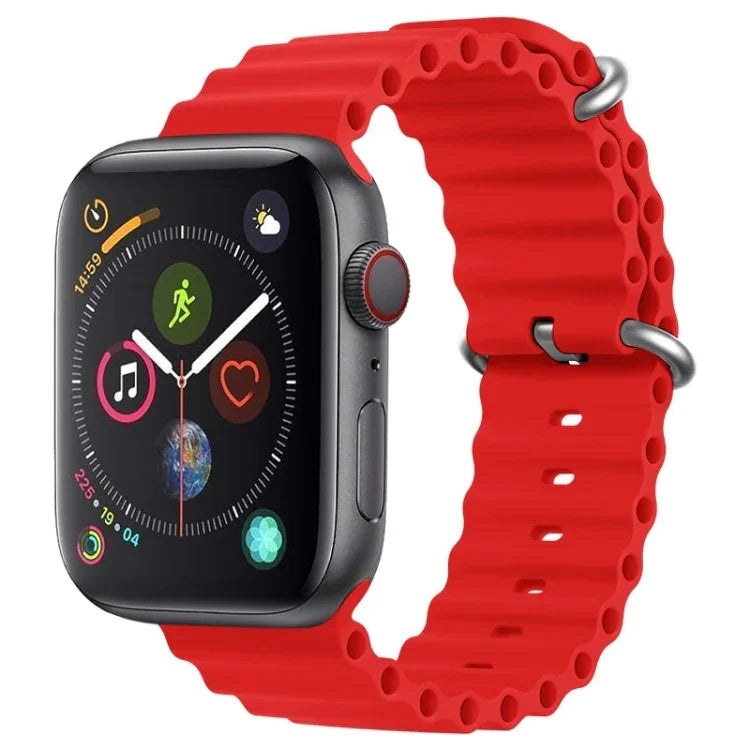 สายซิลิโคน ZGA Ocean สำหรับ Apple Watch Series 4 44 มม., สำหรับ Apple Watch Series 3 42 มม., สำหรับ Apple Watch Series 2 42 มม., สำหรับ Apple Watch 42 มม.
