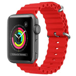 สายซิลิโคน ZGA Ocean สำหรับ Apple Watch Series 4 44 มม., สำหรับ Apple Watch Series 3 42 มม., สำหรับ Apple Watch Series 2 42 มม., สำหรับ Apple Watch 42 มม.