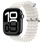 ZGA Ocean Silicone Watch Band, For Apple Watch Series 10 46mm, For Apple Watch Series 10 42mm, For Apple Watch SE 2023 44mm, For Apple Watch Ultra 2 49mm, For Apple Watch Series 9 45mm, For Apple Watch Ultra 49mm, For Apple Watch Series 8 45mm         ...