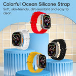 สายซิลิโคน ZGA Ocean สำหรับ Apple Watch Series 4 44 มม., สำหรับ Apple Watch Series 3 42 มม., สำหรับ Apple Watch Series 2 42 มม., สำหรับ Apple Watch 42 มม.