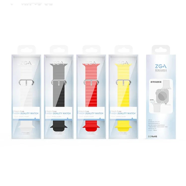 สายซิลิโคน ZGA Ocean สำหรับ Apple Watch Series 4 44 มม., สำหรับ Apple Watch Series 3 42 มม., สำหรับ Apple Watch Series 2 42 มม., สำหรับ Apple Watch 42 มม.